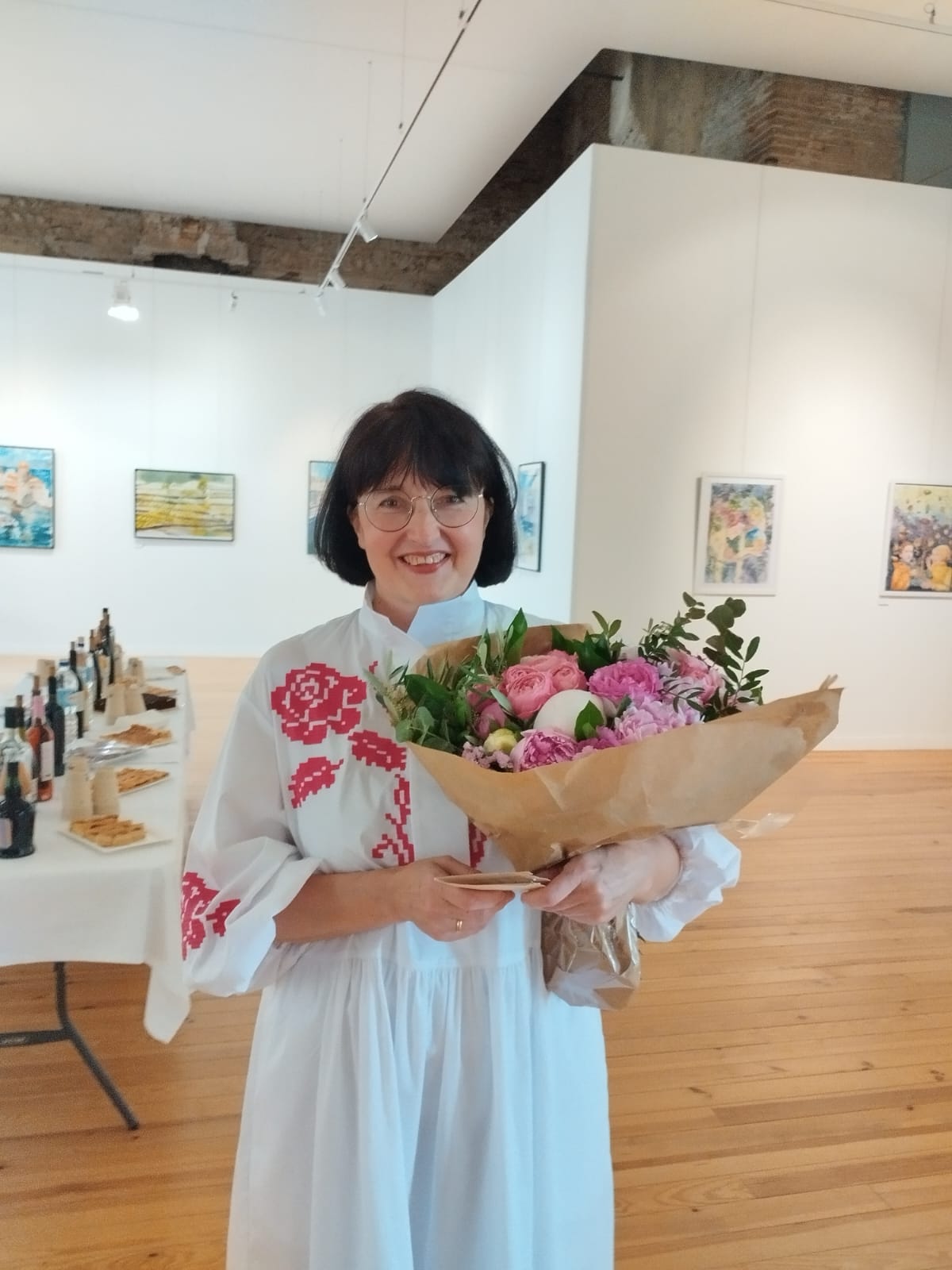 Photographie récente du vernissage à Perpignan